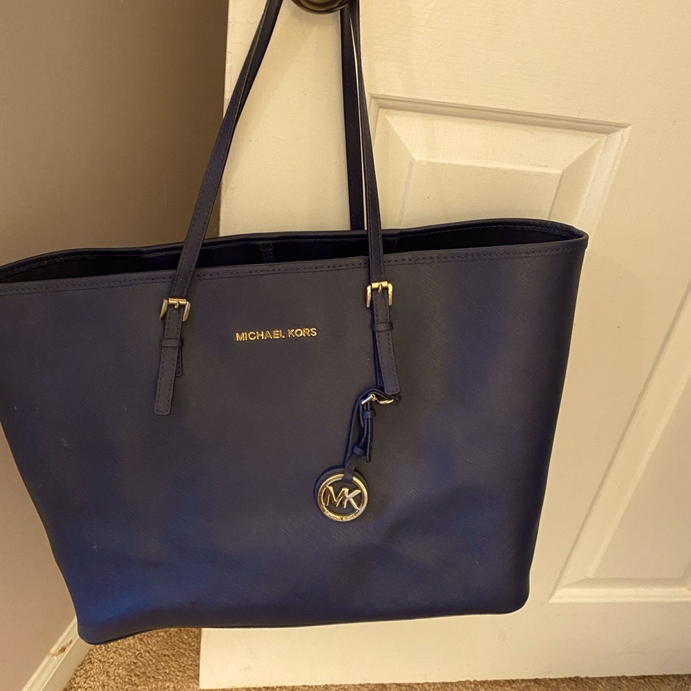 Michael Kors Navy Blue tote bag